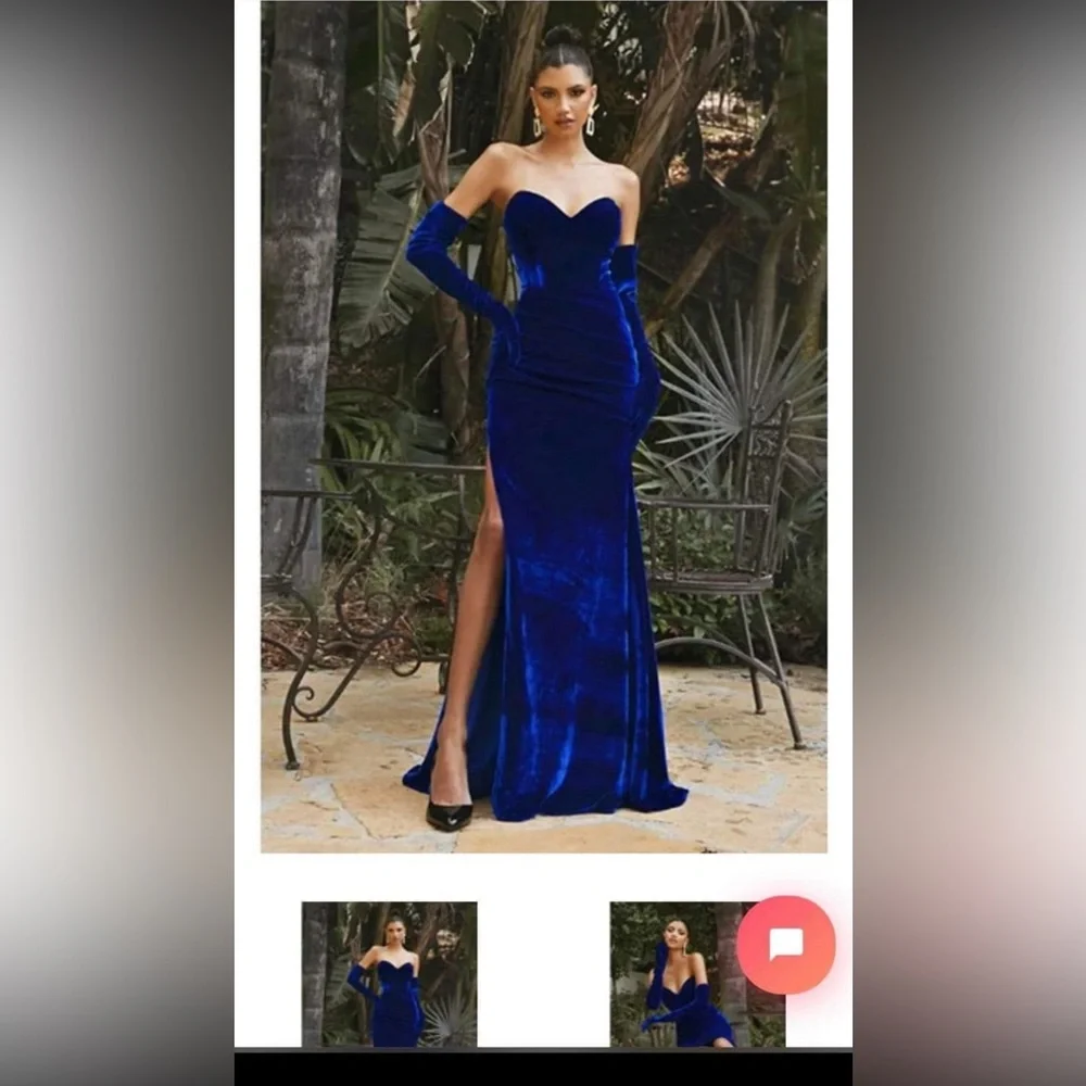 Old Hollywood sweetheart neckline dress blue size small nwt - Picture 1 of 5